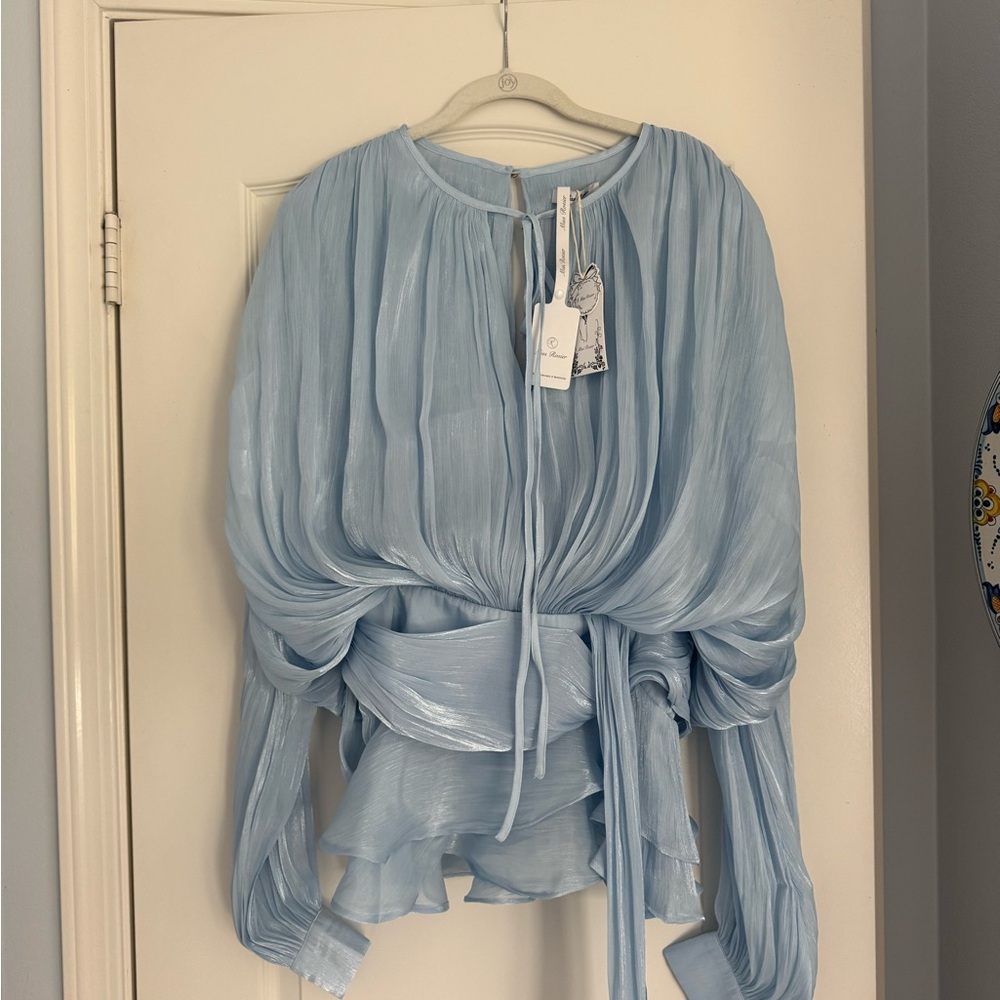Miss Rosier Blue Ruffled Mini Dress